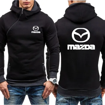 Mehed, Hupparit Mazda Auto Logo Print Vabaaja HipHop Harajuku Pikad Varrukad Fliisist soe Kapuutsiga Pusad Mens lukuga Jakk riided