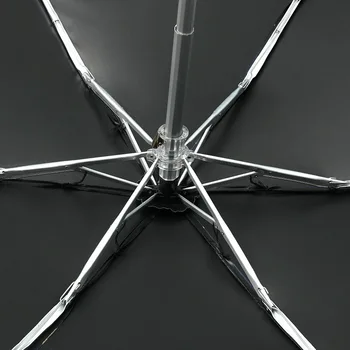 Mini tasku katuse tikitud vihmavari dual-eesmärk must plastik vihmavari S514