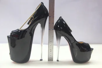 Mood naiste Super Kõrge Kontsaga kingad Lühike 20CM platvorm kingad pumbad, Pulmapidu Seksikas 15cm OL lakknahast kingad 988