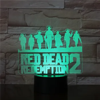 Mäng Red Dead Redemption 2 Nightlight Kingitus Kodu Kaunistamiseks Tarvikud Hollandi Van Der Linde Led Lamp Magamistuba Decor 3094