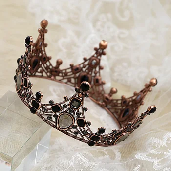 Naiste Barokk Kive Must Pruudi Pulmas Kroonid Juuksed Tarvikud Pruudi Särav Võlu Prom Queen Kroonid SP99