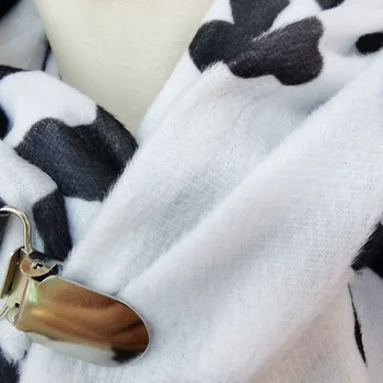 Naiste Sall Luksus Brändi Looma Leopard Lehm Tiiger muster prindi Pashmina Salli loop nupp nahast randmeosa Femme Bufanda