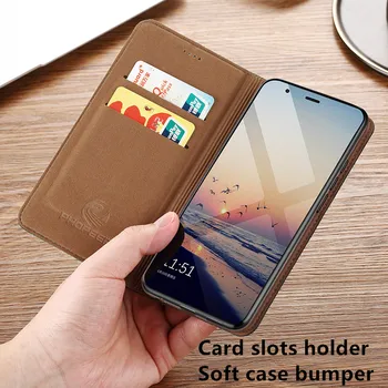Naturaalsest nahast telefoni kott Huawei Honor 30S/Au 30 Pro/Au 30 Lite/Au 30i telefoni puhul kaardi pesa omanik seista kabuur