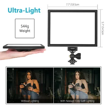 Neewer Kaamera, LED Video Valgus - SMD LED Light Panel Pehmem Valgustus Fotograafia,3200K, et 5600K Muudetav värvustemperatuur