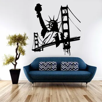 New Yorgis Kuulsa Märk Vabaduse Seina Kleebis Vinüül Art Home Decor elutuba, Magamistuba Decal Kontori Kaunistamiseks Seinast, Seinamaal 3C18