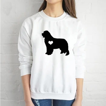 Newfoundlandi Koer Prindi Naiste Hupparit 2020. Aasta Sügisel Mood Crop Top Pullover Peen Pikk varrukas, Sviitrid Ameerika Riided