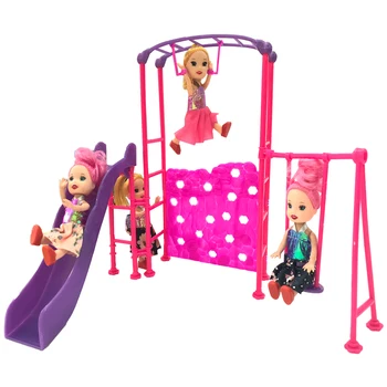 NK Üks Komplekt Nukk Tarvikud Park Slaid kiik Mänguasjad Lõbustus-Seadmed Barbie 1/6 Nukk Lasteaed tüdruk esita maja