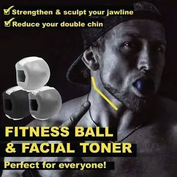 Nägu Fitness Palli Tooner Exerciser Toidu-grade Pall Anti-Wrinkle JawLine Kasutamise Palli Lihaste Kasutamise Ränidioksiid Lõualuu Liin P5Q9