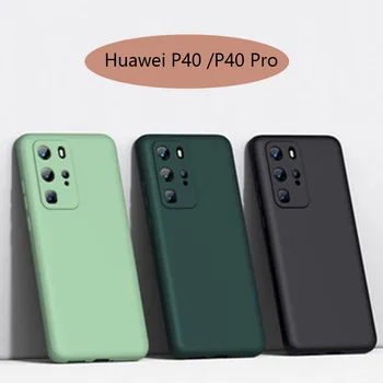 Näiteks Huawei P40 Pro Puhul Vedel Silikoon Kummist Pehme Kaas Huawei P40 Telefon Juhtudel Coque