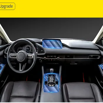 Näiteks Mazda 3 Axela 2020 RHD Armatuurlaud Navigatsioonisüsteemid Ekraani Kaitsva TPÜ Filmi Universaalne kriimustuskindel Elastne Karm Kleebis