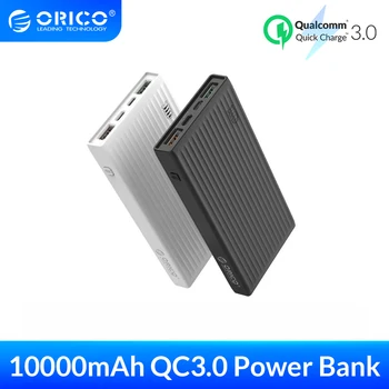 ORICO 10000mAh Universal Power Bank QC3.0 Quick-Charge Dual-way Powerbank Välise Telefoni Backup Aku iPhone