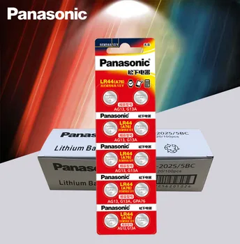 Panasonic 100pc 1,5 V Nuppu Cell Aku lr44 Liitium-Mündi Patareid A76 AG13 G13A LR44 LR1154 357A SR44 Originaal