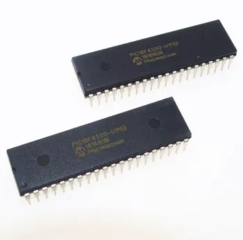 PIC18F4550-I/P PIC18F4550 18F4550 USB-Mikrokontrollerid DIP40 IC PIC MCU FLASH 16KX16 UUS