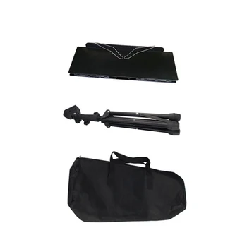 Portable Folding Sheet Music Stand Riiul Kit 66cm-135cm Reguleeritav Kõrgus Kott Must Saxopone Viiul, Kitarr Tava