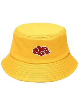 Punane Pilv Logo Trükitud Suve Müts Naiste, Meeste Panama Kopp Ühise Põllumajanduspoliitika Projekteerimise Korter Visiir Kalamees Müts Naruto Akatsuki Anime Päike Müts