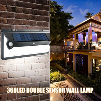 Päikesepaneel Seina Lamp Dekoratiivne Light 360/720 LED Päikese Valgust Päikesevalguse Veekindel Street PIR Liikumisandur Öö Lambid