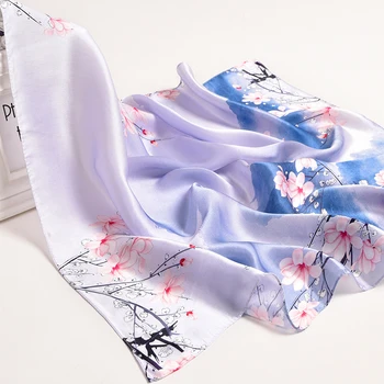 Päris Silk Square NeckScarf daamid Õie Printida Pure Silk Neckerchief Luksuslik Sall, Siid Karva Sall Tütarettevõtjate Naistele