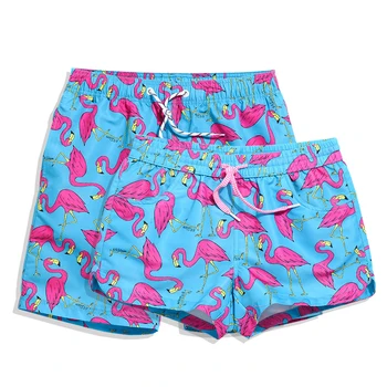 QIKERBONG Mehed Rannas Püksid Juhatuse Reisikohvrid Vabaaja Püksid Kiire Kuivamise Mees Ujumistrikood Bermuda flamingo mood prindi Active lühikesed püksid