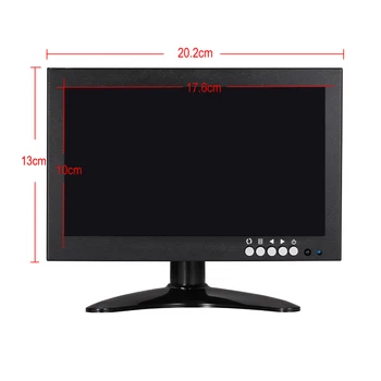 REDEAGLE 8 tolline TFT LCD Home Security CCTV Jälgida Metallist Juhtumi koos VGA/HDMI/BNC Sisend