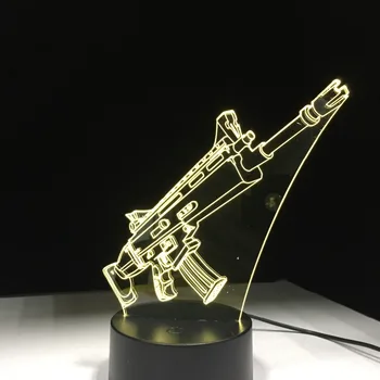 Relv Scar Suveniiride Kingitus, 7 Värvid Touch Tabel Laua Kerged 3D LED Lava Lamp Akrüül Illusiooni Ruumi Atmosfääri Valgustus Mängu Fänn