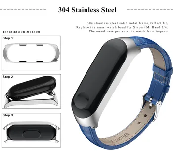 Rihma Xiaomi Mi Band 4 Mi Bänd, 4 Käevõru naturaalsest Nahast Watchband Randmepaela jaoks Mi Band 3 Wristbands NFC Smart Bänd
