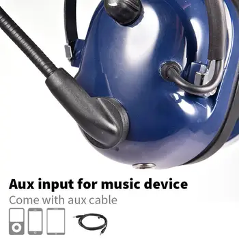 Rondaful Lennunduse Piloot Peakomplekt Müra Vähendamise GA Dual Pistikud MP3 Muusika Sisend Mugavalt Kõrva Tihendid Müra Tühistamine Kõrvaklapid