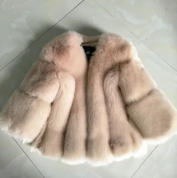 S-4XL pluss suurus Talve Uus mood brändi Võltsitud rebase karusnahast jakk naiste soe jope õmblemine paksem Faux fur coat w1768