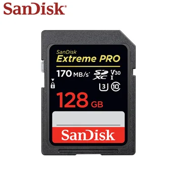 SanDisk Extreme Pro High Speed SD Card 32GB SDHC Max 95MB/s U3 v30 eluviis kodukinosüsteemid C10 64GB 128GB Mälukaart Flash SDXC-Max 170MB/s 4K DSLR