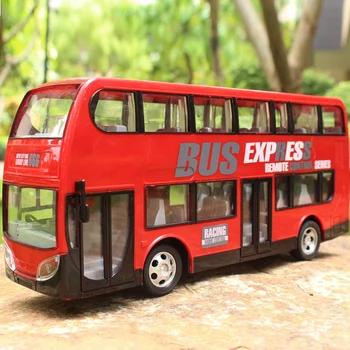 Simulatsiooni pult Double Layer Bussi Realistlik RC Linna Bussi Auto Mänguasjad Lastele