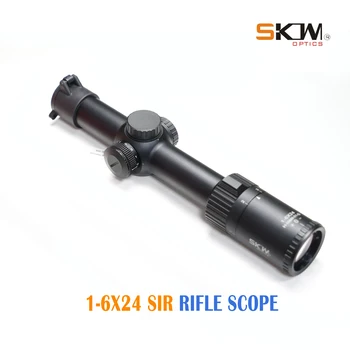 SKWoptics Jaht 1-6x24 Püss õppesuuna mount Taktikaline MIL reticle põrutuskindel Riflescopes 30mm reguleerimisala rõngad