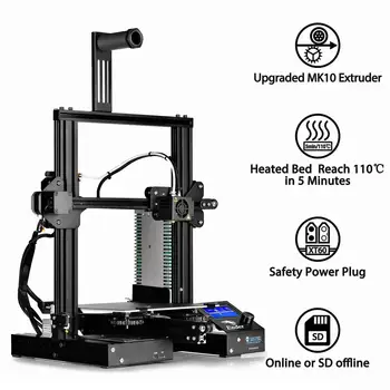 Smartlife Ender-3 Pro 3D Printer Uuendatud Magnet Ehitada Plaat Cv elektrikatkestus Trükkimine DIY KIT Tähendab Ka Toide