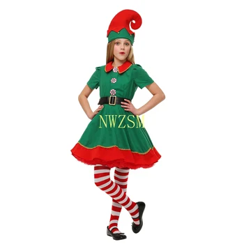Snailify Jõulud Riided Tüdrukutele Puhkus Elfi Kostüüm Pere Jõulud Kostüüm Vanema Lapsed, Naised, Jõulud Kleit