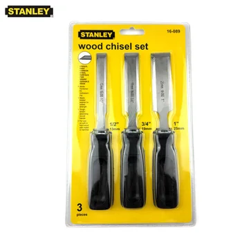Stanley 3-osaline Puidutööstuse Tööriistad Anti-slip Plastikust Käepide Peitlid Puidu Nikerdamiseks Puusepatööd