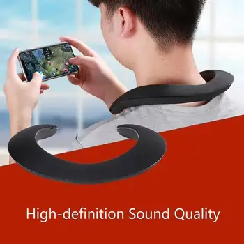 Stereo Bluetoothi Kanda U-Tüüpi Rinnatüki Kõlar Kaela Traadita Ergonoomiline Bluetooth Stereo Väljas 3D Kõlar Mikrofon D3V6
