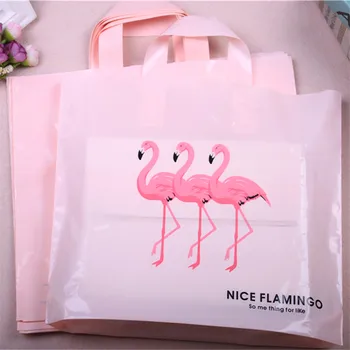 Suure tihedusega Polythylene Eco-sõbralik Suur Esitada Pakendi Flamingo 10tk/palju 29*35cm Luksus Plastikust Pakendi Kotid