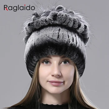 Talve Mütsid Naistele Lill Rex Küüliku Karusnahast Müts Käsitsi Õmmeldud Kootud Kõrge Kvaliteedi Elegantne Naiste Loomulik, Karusnahast Mütsid