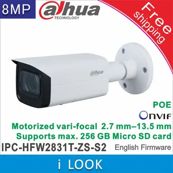 Tasuta kohaletoimetamine Dahua 8MP IP Kaamera IPC-HFW2831T-ZS-S2 Bullet Võrgu Kaamera, IR-60m Motoriseeritud vari-focal 2.7 mm–13,5 mm objektiiv