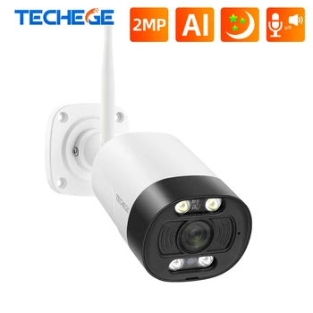 Techage 1080P Wifi Kaamera Smart Ai Täielik Värvi Öise Nägemise Traadita IP Kaamera, kahesuunaline Audio Inimeste Avastamine CCTV Vedio TF Kaardi