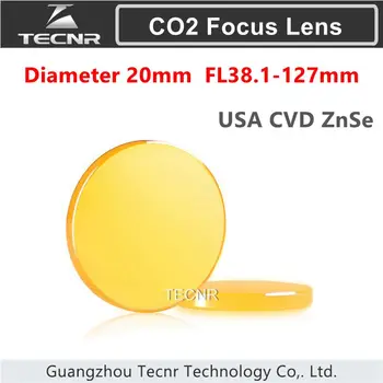 TECNR Kvaliteetne USA ZnSe CO2 Fookust Objektiivi Läbimõõt 20mm FL38.1-127mm 1.5