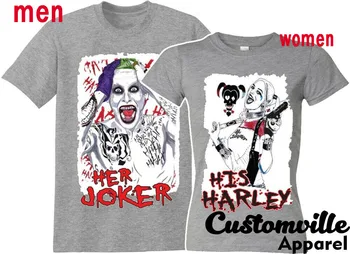 Tema Joker Oma Harley Paari Sobiva T-Särgid.Armas Quinn Tema Päralt Kingitus 2019 Uue Brändi Müük Puuvillased Lühikesed Varrukad Sõjalise Särgid