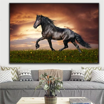 Töötab Horse Lõuendile Maali Tänapäeva Loomade raamita Plakat Seina Art Prindib Pilte, Kodu Kaunistamine