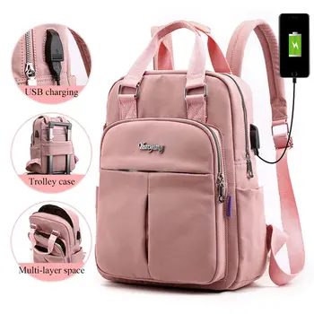 Tüdrukud Laptop Seljakotid Roosa Mehed Laadimine USB Bagpack Naised Reisi Seljakott Kooli kotid Kott poistele Teenage mochila escolar 2020