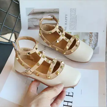Tüdrukud Rooma kingad 2019 aasta sügisel uus mood lapsed, beebi kingad printsess Kids kingad neet square suu väike kingad