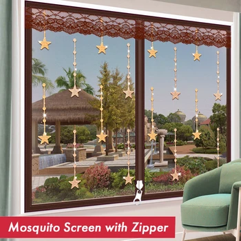 Uks, aken, lõng Anti-mosquito ekraanid kohandatud aken ekraani võrgusilma riidest sääsk kardin tõmblukk Tolmu, putukate võrgud