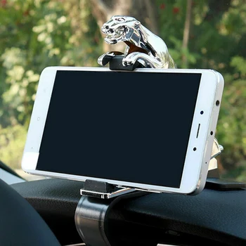 Universaalne Auto Smart Telefoni Omanik Leopard Kuju Panther Stiilis Armatuurlaud Mount Clip Mobiiltelefoni Kanduri Reguleeritav GPS Seista