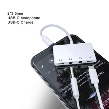 USB-C-Dual 3,5 mm Digital Audio Jack Adapter, 4 in 1 Kõrvaklappide Audio Adapter Google Pixel2 USB-C Adapteriga Splitter
