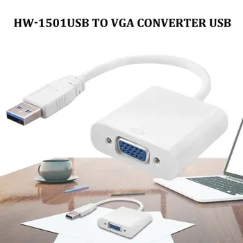 Usb-Vga Konverter-Usb-Vga-Usb3 0 Vga-Usb-Vga pikenduskaabel Plug and Play USB3.0 Liides
