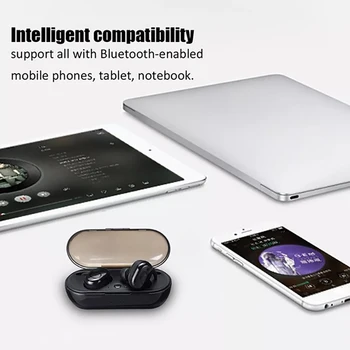 Uuendatud TWS Traadita Kõrvaklapid Stereo Heli Bass 5.0 Bluetooth Headset Koos Mic Traadita Earbuds Koos Aku Kast Xiaomi