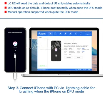 UUS JC U2 Tristar Tester iPhone 5S 6S PLUSS 6p, 8P 7 XS MAX U2 Laadimine IC Süü SN Seerianumber DFU Kiire Detektor Tööriist