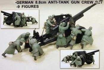 Uus Kokkupanemata 1:35 vana meeskonna sisaldavad 9 (NR anti-tank gun) Arvandmed Vaik Kit DIY Mänguasjad Värvimata komplektid
